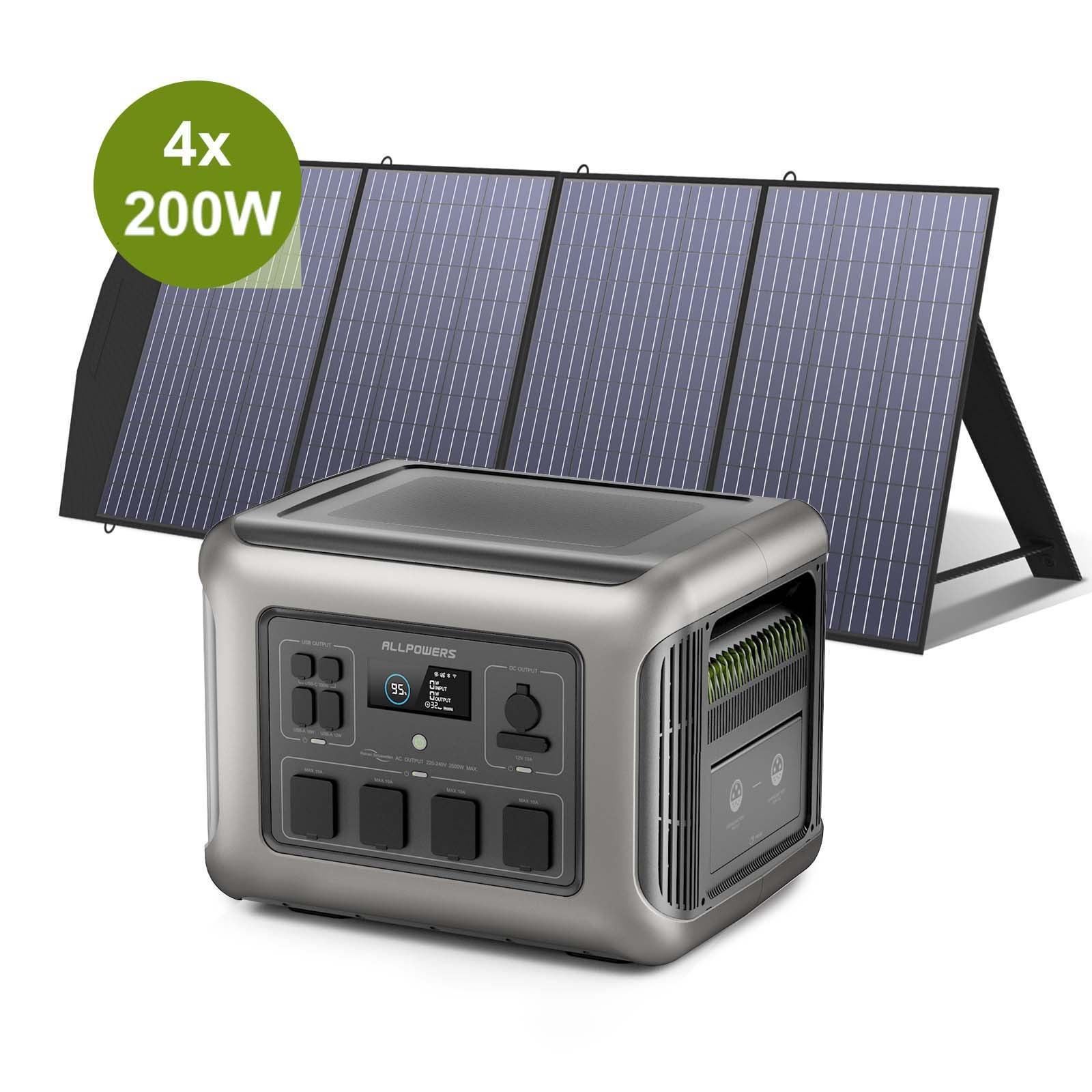 ALLPOWERS Solar Generator Kit 2500W (R2500 + SP033 200W Solar Panel)