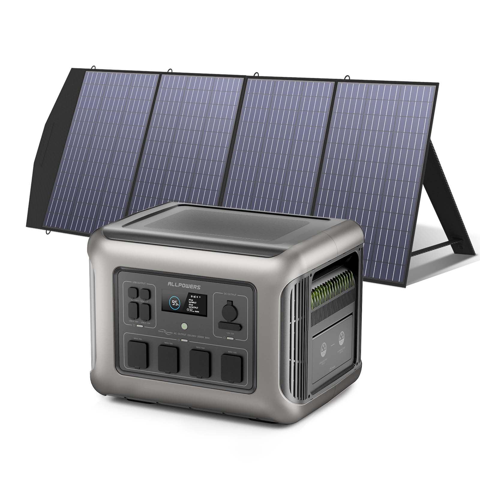 ALLPOWERS Solar Generator Kit 2500W (R2500 + SP033 200W Solar Panel)